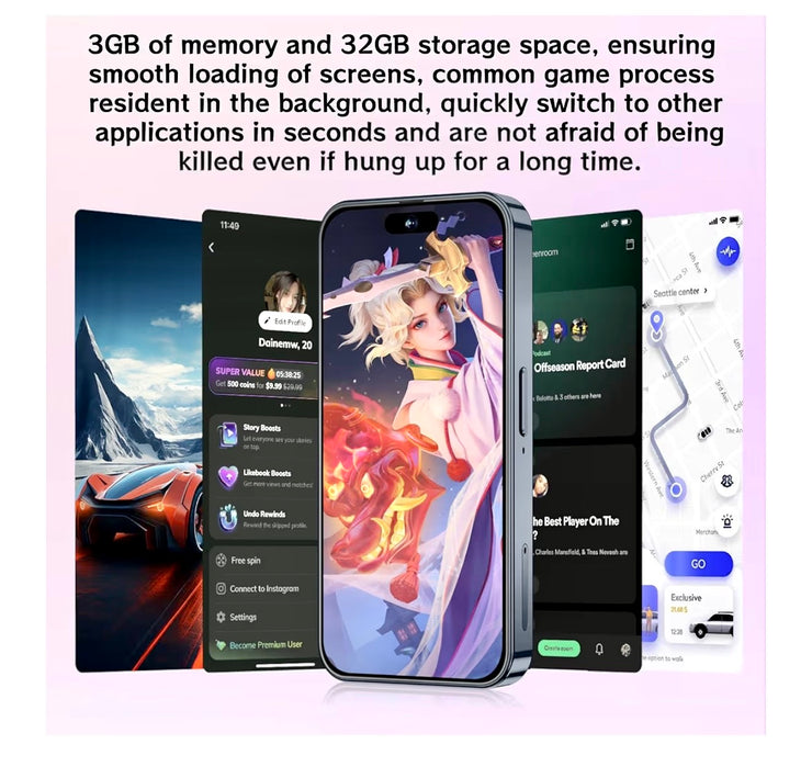 mini Smartphone for Kids with 4.0 inch Small HD Screen, 3GB RAM+32GB ROM,4G Dual SIM, Android 10.0,WiFi,Bluetooth,FM,GPS Pocket Phone