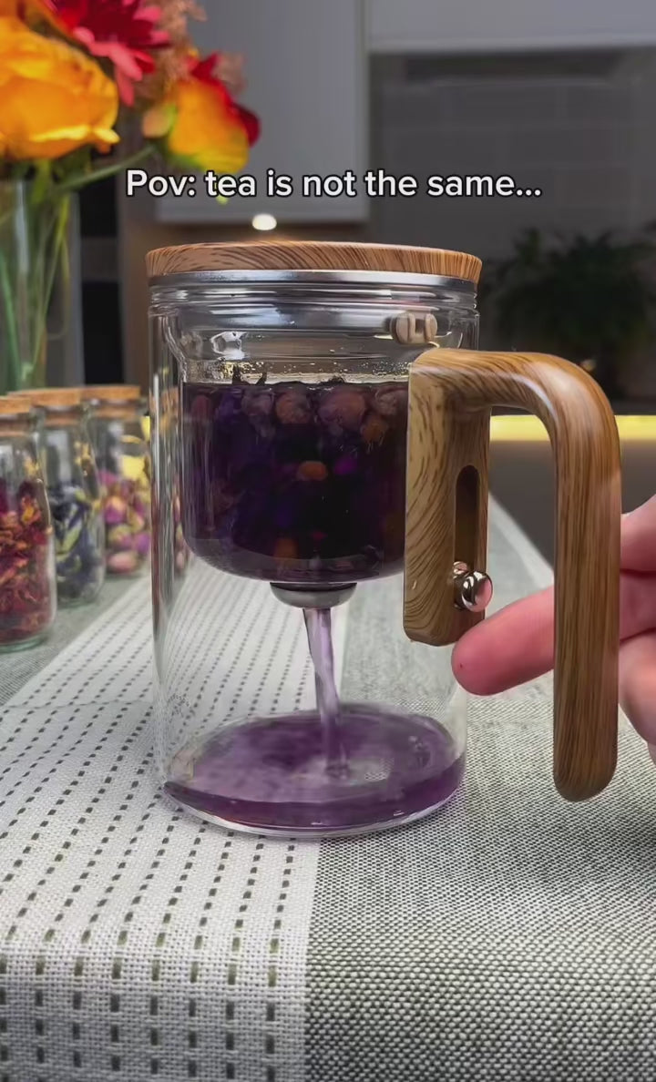 Magnetic Tea Separation Teapot – One-Click Glass Travel Teapot with Inner Filter & Water Separation Design