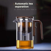 Magnetic Tea Separation Teapot – One-Click Glass Travel Teapot with Inner Filter & Water Separation Design
