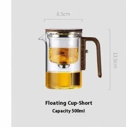 Magnetic Tea Separation Teapot – One-Click Glass Travel Teapot with Inner Filter & Water Separation Design