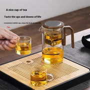 Magnetic Tea Separation Teapot – One-Click Glass Travel Teapot with Inner Filter & Water Separation Design